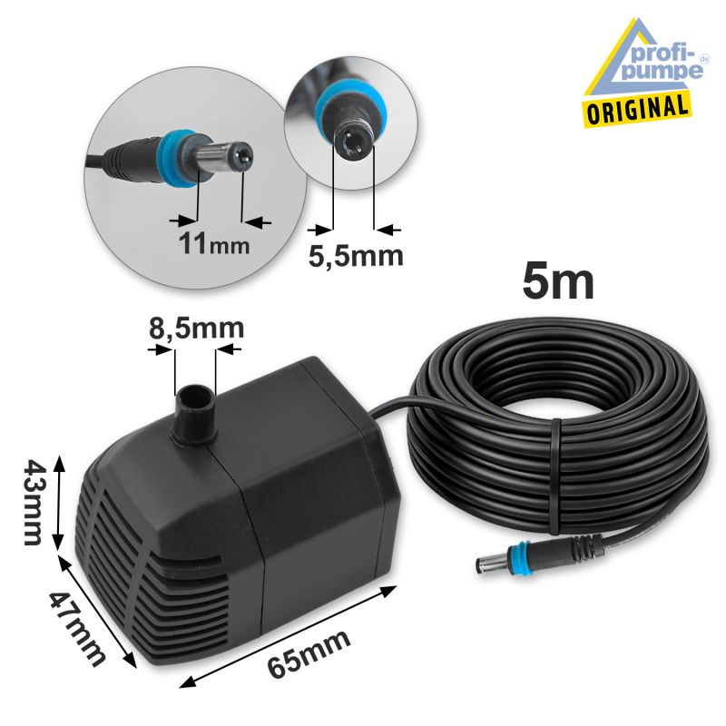 Pumpe mit 5m Kabel / Spare-Part Pump 3