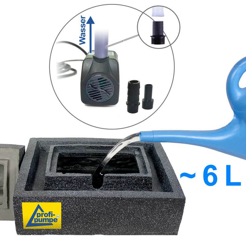 230V - Gartenbrunnen BASALT-KASKADE - Wasser einfüllen 230V - Gartenbrunnen BASALT-KASKADE - Wasser einfüllen