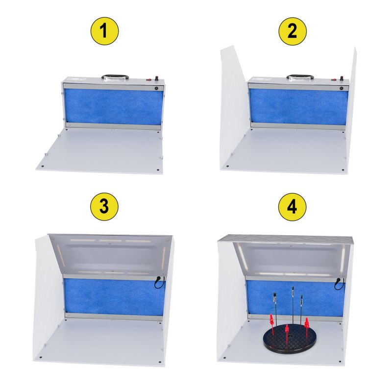 Profi-AirBrush Absauganlage für Farbnebel HOBBY 2, mit LED