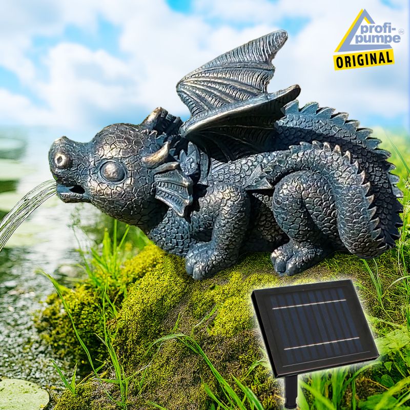 Solar Gartenbrunnen ZAUBER-DRACHE mit Li-Ion-Akku Solar Gartenbrunnen ZAUBER-DRACHE mit Li-Ion-Akku