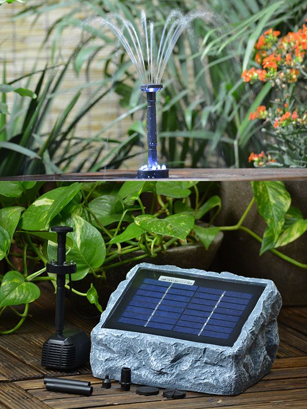 Schlauch Teichpumpe Gartenteichpumpe Solar Pumpenset Garten 50 W Solarpumpe 