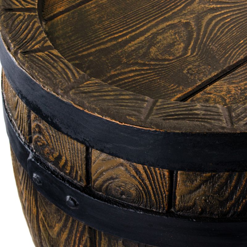 Regentonne Eichenfass Detailbild Struktur Holzanmutung