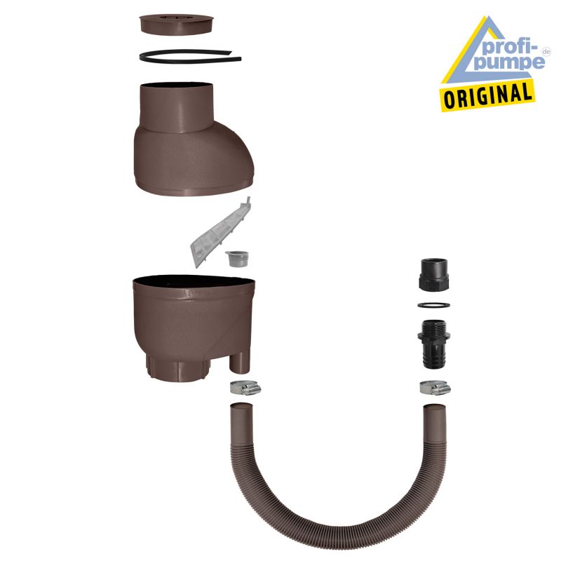 Fallrohrfilter T33 kupfer-braun - Teile Aufbau Fallrohrfilter T33 kupfer-braun, Regenfilter, REGENSAMMLER REGENWASSER SAMMLER FÜLLAUTOMAT FALLROHRFILTER REGEN, Laubabscheider