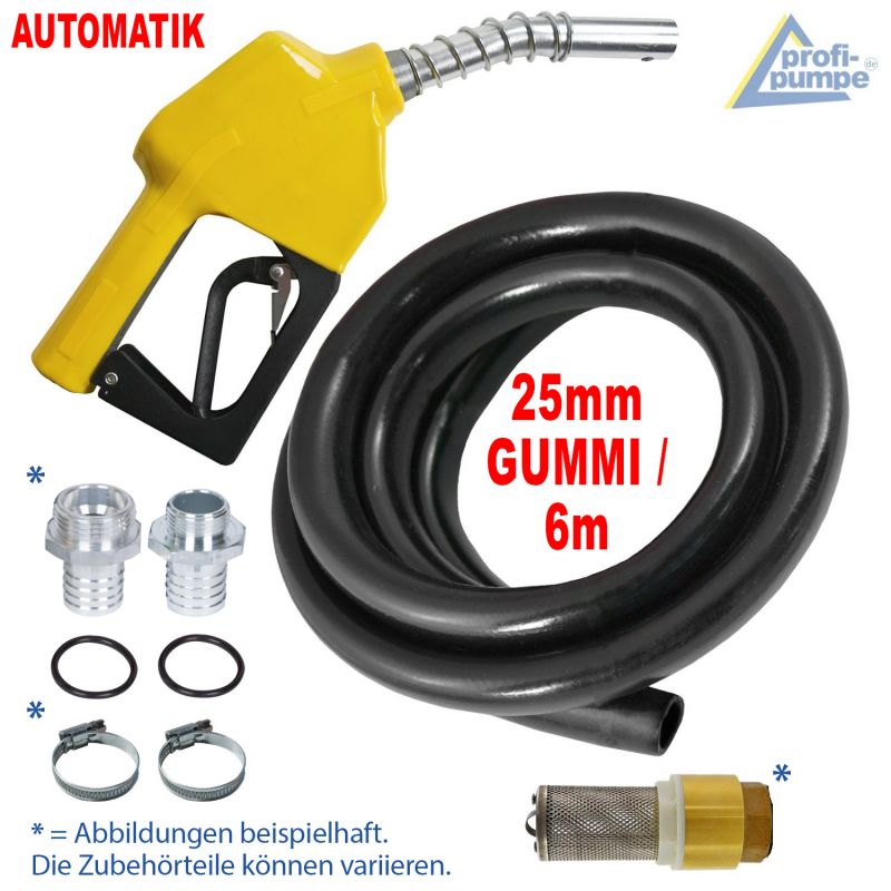 Dieselpumpe 600W 35l/min Heizölpumpe Ölabsaugpumpe mit Rückschlagventil, 4m  Druckschlauch und Zapfpistole Kraftstoffpumpe Ölpumpe, Ein-und