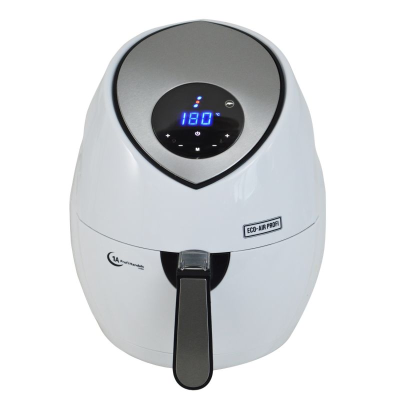 Heißluft-Multifritteuse ECO AIR-PROFI DC-1400W-1, weiß HEISSLUFT-FRITEUSE FRITEUSE für LECKER GESUNDES ESSEN fast OHNE FETT HESSLUFTOFEN HEISSLUFTGARER mit 2,7L-Einsatz AIRFRYER KINDERLEICHTE BEDIENUNG