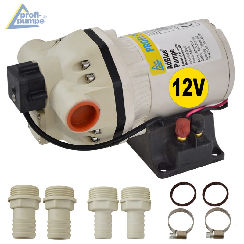 Set AdBlue® 12V-Pumpen-Set, selbstansaugend, mit Saug- und Druckschlauch,  Adblue-Zapf-Pistole und Zubehör