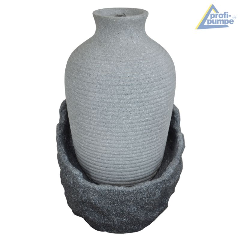 Gartenbrunnen AMPHORE KORFU mit LED-Licht GARTENBRUNNEN BRUNNEN ZIERBRUNNEN VOGELBAD WASSERFALL GARTENLEUCHTE TEICHPUMPE - SPRINGBRUNNEN WASSERSPIEL