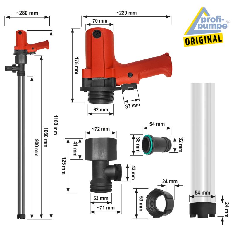 ML AdBlue Pumpe für Fass Ad Blue Fasspumpe mit Zapfpistole 2Adapter Set  230V 12V