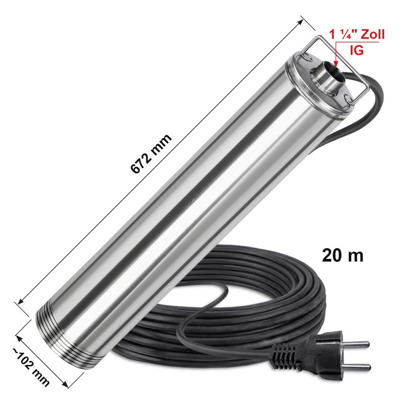 ohne Sandvorfilter 550W Abmessung