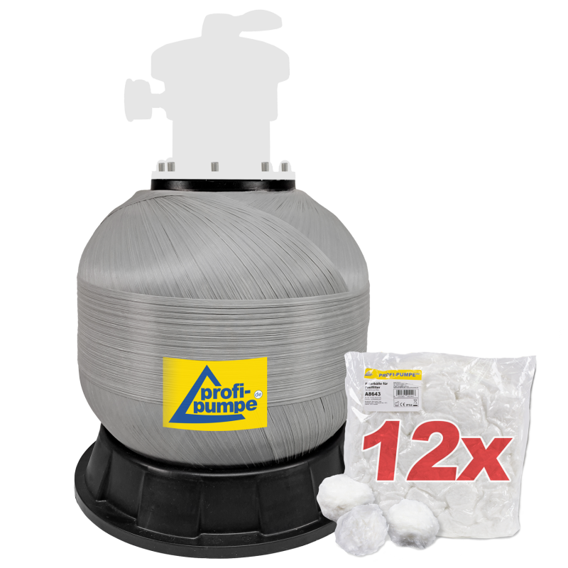 Geh&auml;use Pool-Clean-Filter-"Filter-Ball" PCF-FB 800 mit Filterb&auml;llen