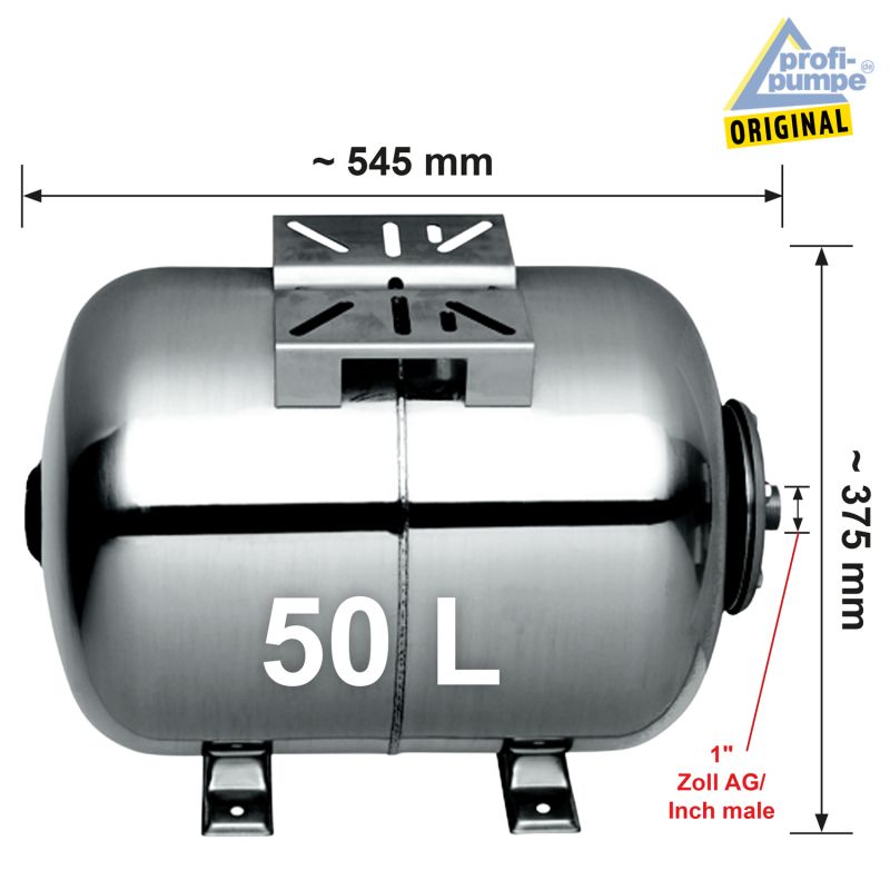 Ausdehnungsgefäß - Abmessungen 50L Ausdehnungsgefäß - Abmessungen 50L