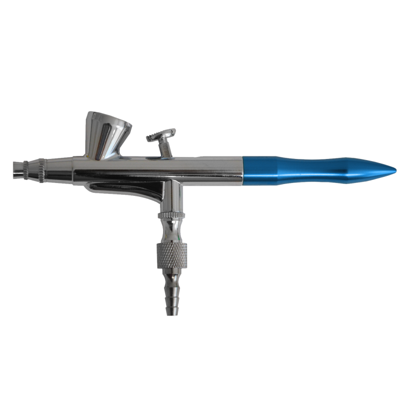 Profi-AirBrush Set Carry I Color II mit 4 Farben Set Profi-AirBrush Set Carry I Color II Mini Kompressor mit 4 Farben Set und Airbrushpistole Single-Action-Gun 207 D 0,3