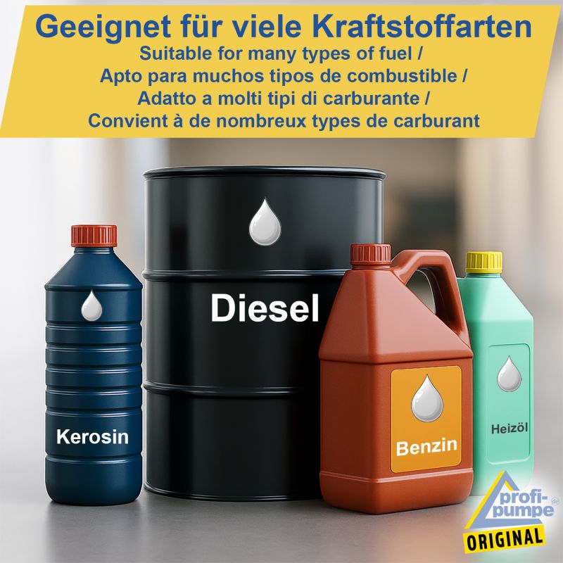 Geeignet für viele Kraftstoffarten Geeignet für viele Kraftstoffarten