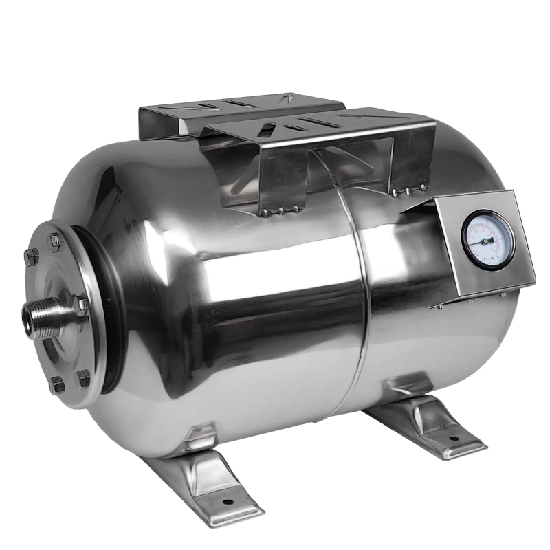 Drucktank Edelstahl mit Manometer