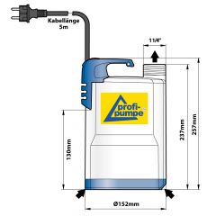 Tauchdruckpumpe DRAIN-TOP-2-370 Flachsauger