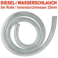 PVC Diesel-Spiral-Schlauch 25mm für 1, Länge 5m