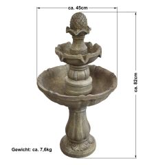 B-Ware Solar - Brunnen ASIA-GARTEN-2 mit LiIon-Akku & LED Licht(Neu)