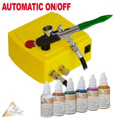 Profi-AirBrush Carry I Color mit 6 Farben Set