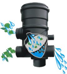 Erdeinbau-Filter E250 mit 0,2 mm Sieb, selbstreinigend, bis 250qm Dachflächen