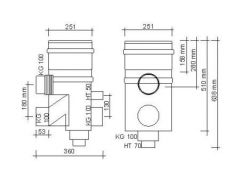 Erdeinbau-Filter E250 mit 0,2 mm Sieb, selbstreinigend, bis 250qm Dachflächen