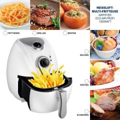 B-Ware Heißluft-Multifritteuse ECO AIR-PROFI 1350W, weiß