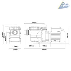 Schwimmbadpumpe POOL-STAR 750W-1 Schwimmbadpumpe POOL-STAR 750W-1