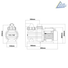 Schwimmbadpumpe POOL-STAR 370W-1