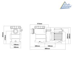 Schwimmbadpumpe POOL-STAR 1500W-380V-1