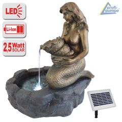 B-Ware Solar - Teichbrunnen Meerjungfrau am Teich