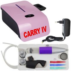 Profi-AirBrush Set Carry IV-TC pink mit TORTEN-DECO-Airbrush Set