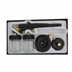 Profi-AirBrush Kompressor DUO-Power II-C Set I mit Single-Action-Gun 138 D 0,8