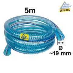 PVC Diesel Spiralschlauch Innendurchmesser 19mm für 3/4-Tüllen, 5m 