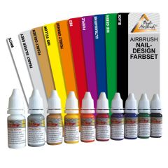 Airbrush Farben 10er Set für Fingernägel