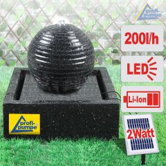 B-Ware Solar Gartenbrunnen MODERN-2 mit LED-Licht und Li-Ion-Akku