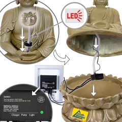 BUDDHA-ETERNITY mit LiIon-Akku & LED-Licht 