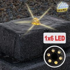 Solar Gartenbrunnen BASALT-KASKADE mit LED-Licht und Li-Ion-Akku