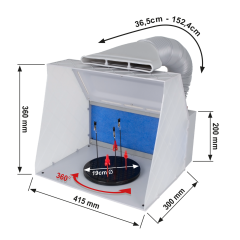 Profi-AirBrush Absauganlage für Farbnebel HOBBY 2, mit LED