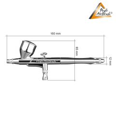 Airbrushpistole Profi-AirBrush Airbrushpistole Gravity-Ergo 1035 D 0.38