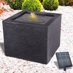 Solar - Gartenbrunnen & Wasserspiel BASALT-MODERNA-2 mit Li-Ion-Akku