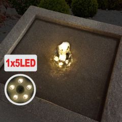 Solar - Gartenbrunnen & Wasserspiel BASALT-MODERNA-2 mit Li-Ion-Akku