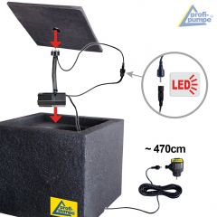 230V - Gartenbrunnen BASALT-MODERNA-2 mit LED-Licht