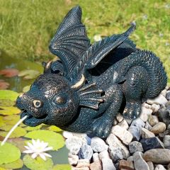 Solar Gartenbrunnen ZAUBER-DRACHE
 mit Li-Ion-Akku