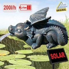Solar Gartenbrunnen ZAUBER-DRACHE
 mit Li-Ion-Akku