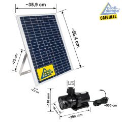 Teichpumpen-Set Oasis-4000R mit Li-Ion Akku für Bachlauf
