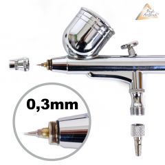 Airbrushpistole Profi-AirBrush Gravity Double-Action-Gun 130 D 0,3