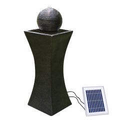 B-Ware Solar Gartenbrunnen ELEGANTIA Quellkugelbrunnen mit LED-Licht und Li-Ion-Akku