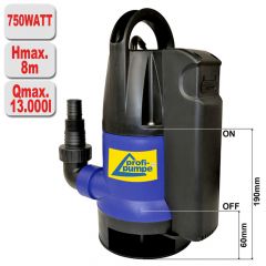 Tauchpumpe DIRT-STAR-EXTRA-SS 750-1 integr. Schwimmerschalter, 10 m Kabel