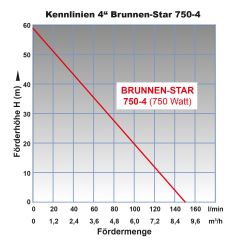 4 Tiefbrunnenpumpe BRUNNEN-STAR 750-4