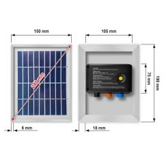 2W - Solarpanel für Solar Deko mit Li-Ion Akkus