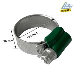 Mega Schneckengewindeschelle Stahl 16 x 25 mm Typ W1 Industry 12 mm (für 3/4 Schlauch)